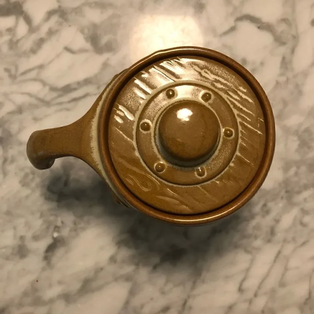 Vintage Frankoma Plainsman Barrel Sugar Bowl